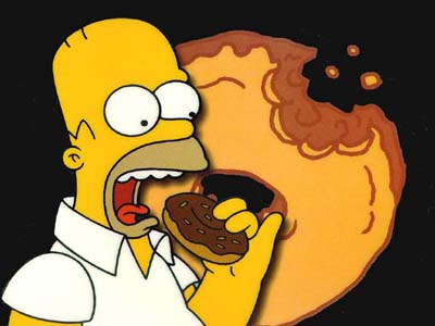 Homer Simpson contre la malbouffe