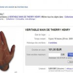 La main de Thierry Henry en vente sur eBay !