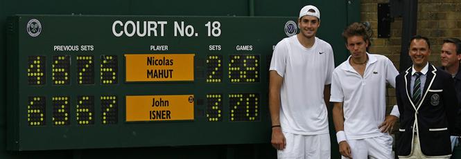 Wimbledon isner vs mahut