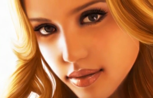 Jessica Alba speed painting by Stephanie Valentin (VIDEO)