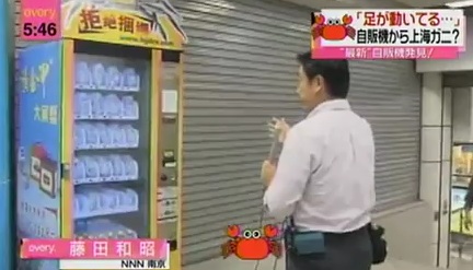 Japon : le distributeur de crabes vivants (VIDEO)