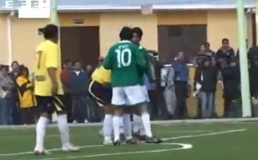 evo morales partido de futbol