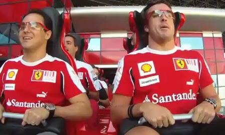 Massa et Alonso sur les montagnes russes les plus rapides du monde (VIDEO)