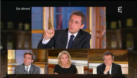 Sarkozy clash David Pujadas, Claire Chazal et Michel Denisot (VIDEO)