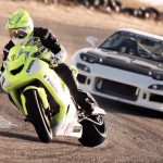 Drift : Kawasaki ZX10 vs. Mazda RX7 (VIDEO)