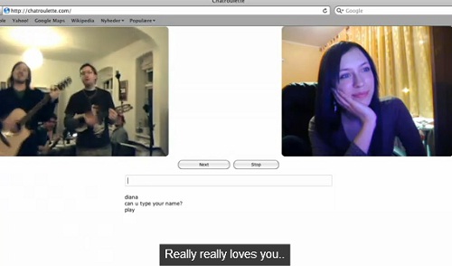 Déclaration d’amour sur Chatroulette (VIDEO)
