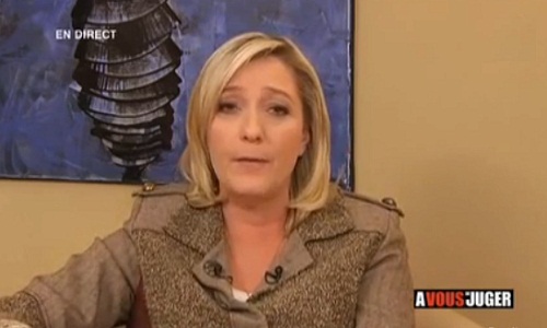 Présidentielle 2012 : un sondage donne Marine Le Pen en tête du 1er tour (VIDEO)
