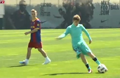 Justin Bieber, son entraînement avec le Barça (VIDEO)