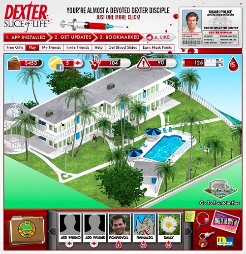 Dexter facebook game