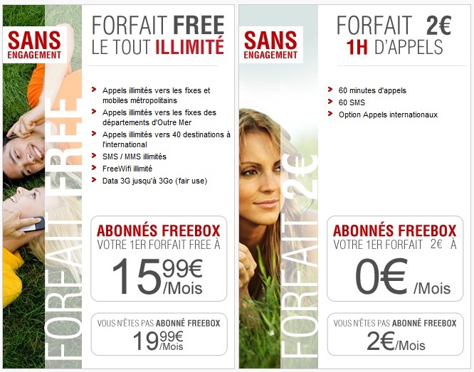 forfaits free mobile