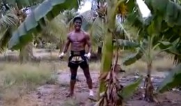 man vs banana tree
