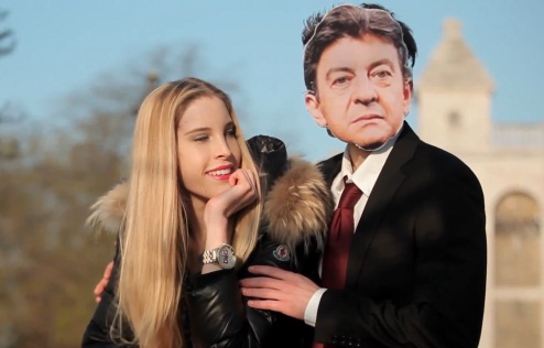 Une blonde chante son amour pour Jean-Luc Melenchon (CLIP)