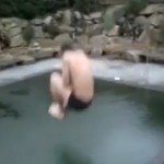 L’idiot du jour : saute « dans » une piscine gelée (VIDEO)