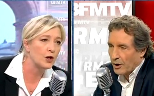 Clash Marine Le Pen / Bourdin sur BFMTV (VIDEO)