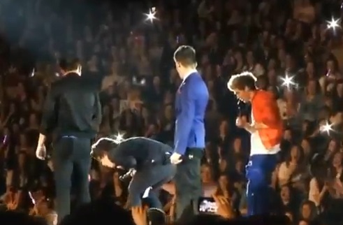 One Direction : Harry Styles victime d’un lancer de chaussures (VIDEO)