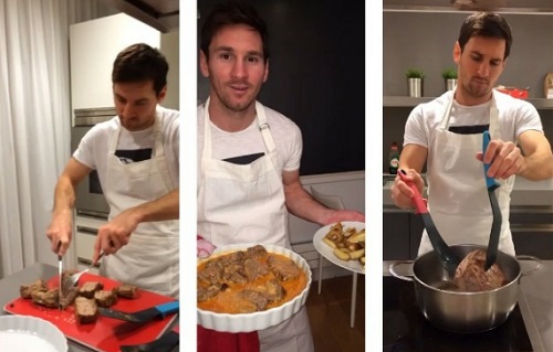 Lionel Messi s’essaye à la cuisine (VIDEO)