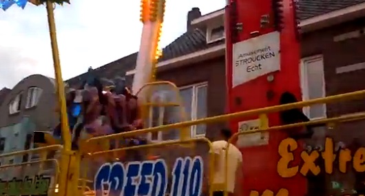 Choc : Un employé d’une fête foraine percuté par un manège (VIDEO)