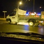 Il drifte avec un camion de location Kiloutou dans un rond-point (vidéo)