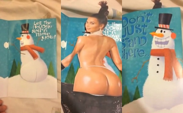 Découvrez la carte de Noël Kim Kardashian (vidéo)