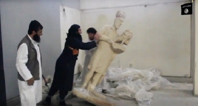 djihadistes détruisent musée irak