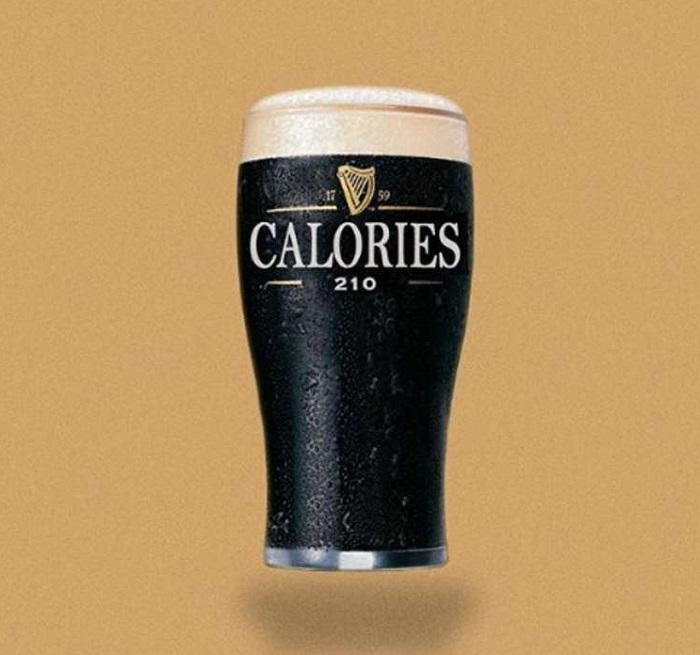 Une pinte de bière irlandaise = 210 calories