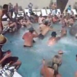 Bagarre dans une Pool party à Vegas, 1 coup 1 KO (VIDEO)