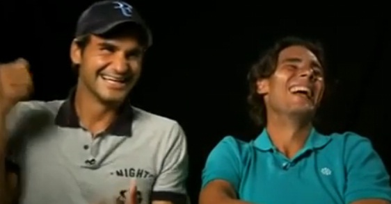 Roger Federer et Rafael Nadal se tapent des barres (VIDEO)