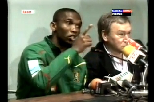 Samuel Eto’o s’énerve contre un journaliste (VIDEO)