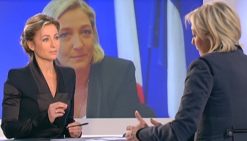 Marine Le Pen vs Anne Sophie Lapix (VIDEO) réactualisé