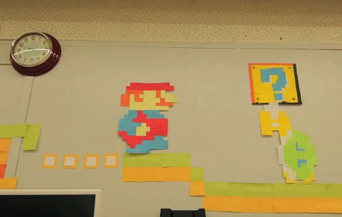 Stop-motion : 7000 post-it pour donner vie à Mario (VIDEO)