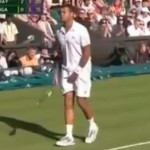Wimbledon : Tsonga se prend une balle dans les parties intimes (VIDEO)