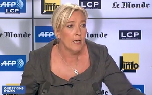Marine Le Pen veut une loi contre le racisme anti-blanc (VIDEO)