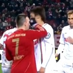 Ribéry met une gifle à un joueur et se fait expulser ! (VIDEO)