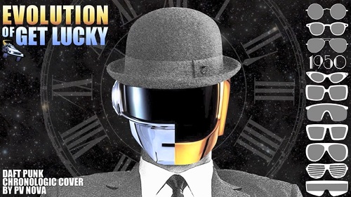 Évolution de Get Lucky des Daft Punk de 1920 à 2020