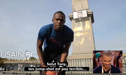Usain Bolt donne des conseils à Tony Parker pour améliorer son jump shot (VIDEO)