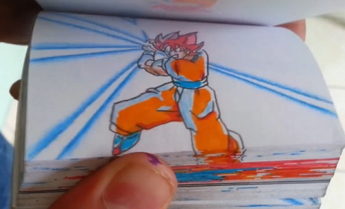 Flipbook : Goku (SSJ God) vs Superman