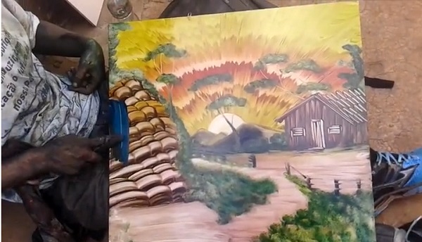 Cet artiste de rue utilise ses doigts pour peindre de magnifiques tableaux (vidéo)