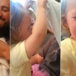 Une petite fille voit son père sans barbe pour la première fois (vidéo)